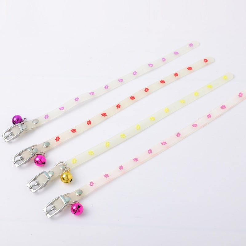 HKM-0804925 Glow-in-the-Dark Adjustable Pet Collar for Cats - Various Styles Available