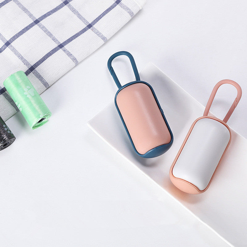 HKM-0805181 Portable Pet Waste Bag Dispenser - Mini ABS Garbage Holder for Dogs and Cats