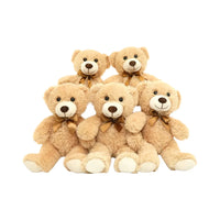 HKM-080595 14-Inch Light Brown Plush Stuffed Animal Teddy Bear for Baby Showers and Kids' Gifts