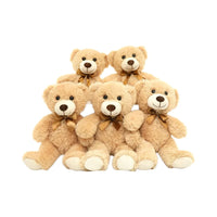 HKM-080595 14-Inch Light Brown Plush Stuffed Animal Teddy Bear for Baby Showers and Kids' Gifts