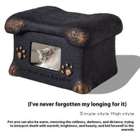 HKM-0806589 Handmade Pet Cremation Cinerary Casket in Polant Cement with Ash Urn