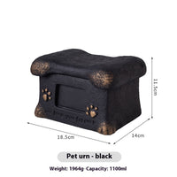 HKM-0806589 Handmade Pet Cremation Cinerary Casket in Polant Cement with Ash Urn