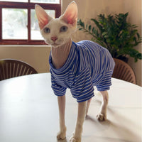 HKM-0807357 Breathable Four-Legged Cat Clothing in Blue, Purple, Yellow, and Brown - Casual Polyester Pet Outfit
