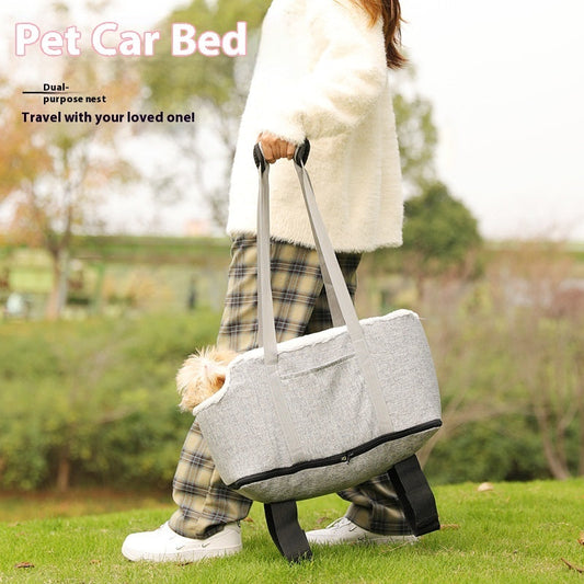 HKM-0807741 Universal Outdoor Travel Dog and Cat Kennel in Gray