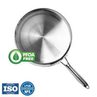 HKM-080851 13-Piece Stainless Steel Hybrid Cookware Set with Lids, 3-Ply Non-Stick Honeycomb Design
