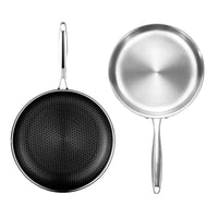 HKM-080851 13-Piece Stainless Steel Hybrid Cookware Set with Lids, 3-Ply Non-Stick Honeycomb Design