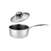 HKM-080851 13-Piece Stainless Steel Hybrid Cookware Set with Lids, 3-Ply Non-Stick Honeycomb Design