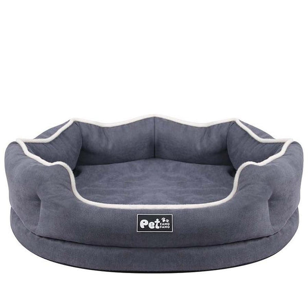 HKM-080979 Memory Foam Pet Sofa Cushion - Comfortable and Breathable Cloth Nest in Blue, Pink, or Grey (S & L Sizes)