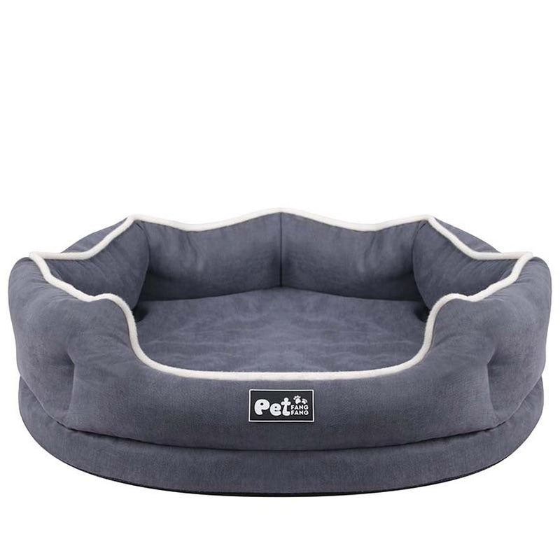 HKM-080979 Memory Foam Pet Sofa Cushion - Comfortable and Breathable Cloth Nest in Blue, Pink, or Grey (S & L Sizes)