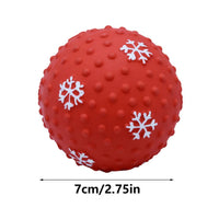 HKM-0810173 Festive Interactive Dog Toy Balls for Chewing, Tooth Cleaning, and Playtime Fun