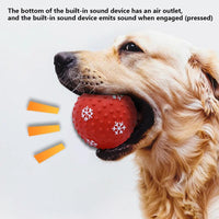 HKM-0810173 Festive Interactive Dog Toy Balls for Chewing, Tooth Cleaning, and Playtime Fun