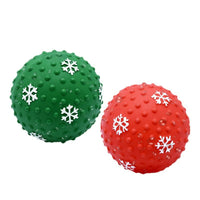 HKM-0810173 Festive Interactive Dog Toy Balls for Chewing, Tooth Cleaning, and Playtime Fun