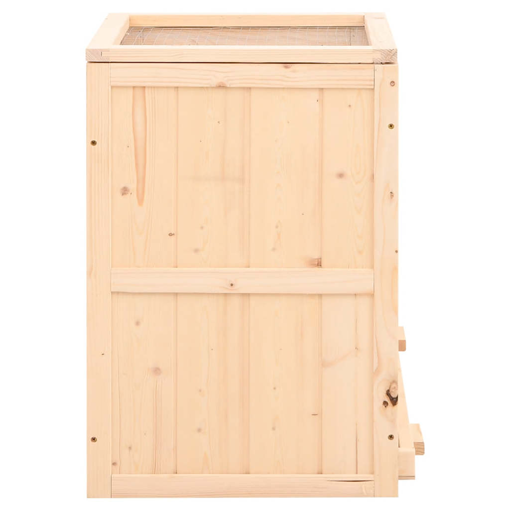HKM-0810301 Two-Story Hamster Cage 81x40x60 cm with Solid Fir Wood, Exercise Wheel, and Easy Access Wire Mesh