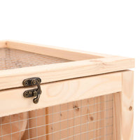 HKM-0810301 Two-Story Hamster Cage 81x40x60 cm with Solid Fir Wood, Exercise Wheel, and Easy Access Wire Mesh