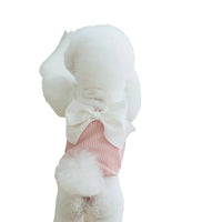 HKM-0810941 Summer Bow Suspenders for Pets - Available in Green, Pink, Yellow, Black - Polyester Dog Clothing in XS, S, M, L, XL