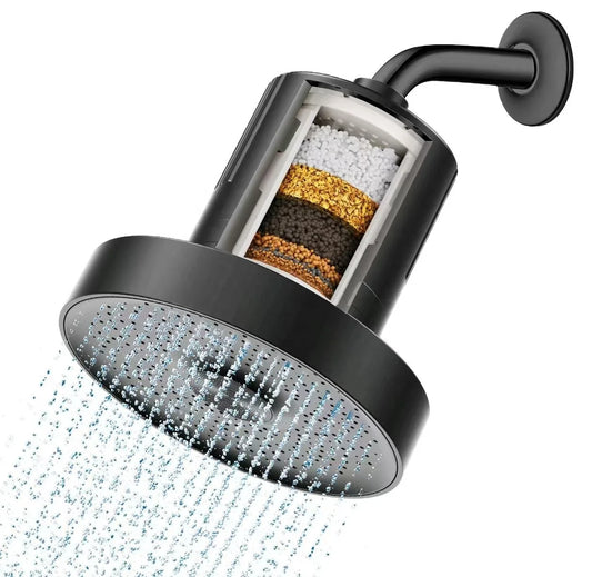 HKM-081171 140MM Round Chrome Plastic Shower Head with High Pressure and Water Saving Features