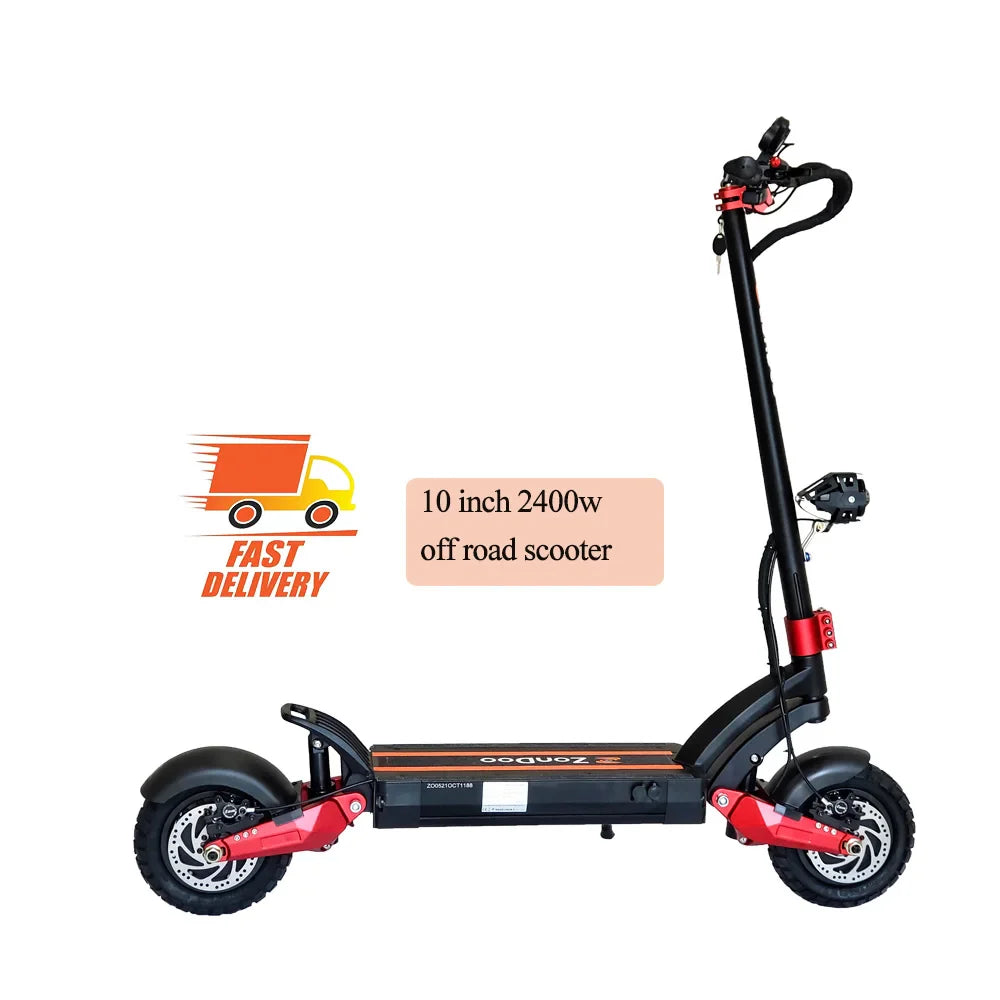HKM-081171 60V 3000W Off-Road Electric Scooter with 10-Inch Wheels and Hydraulic Disc Brakes, Max Speed 65 km/h, 150 kg Load Capacity