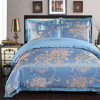 HKM-081299 Cotton Satin 4-Piece Quilt Cover Set for 1.5m Wide Bed – Includes Quilt 200x230 cm