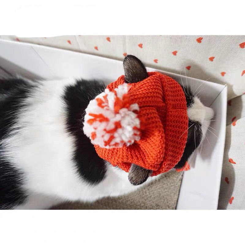 HKM-0813501 Red Wool Festive Adjustable Hat for Christmas and New Year Celebrations