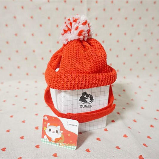 HKM-0813501 Red Wool Festive Adjustable Hat for Christmas and New Year Celebrations