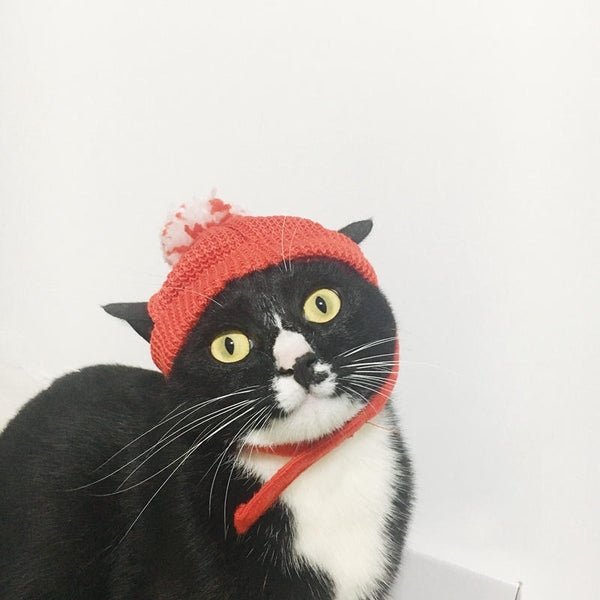 HKM-0813501 Red Wool Festive Adjustable Hat for Christmas and New Year Celebrations