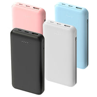 HKM-081363 10000mAh Portable Power Bank with USB and Type-C Cables for iOS and Android Devices
