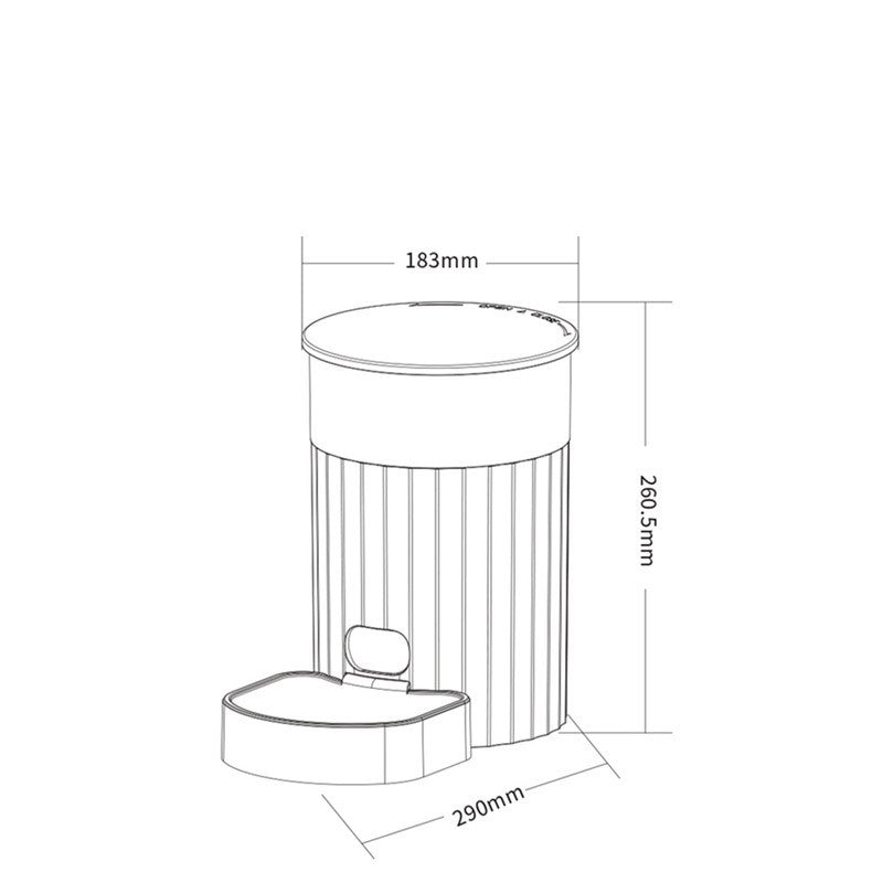 HKM-0814653 Automatic Cat Feeder with WiFi Connectivity - White, PP Material