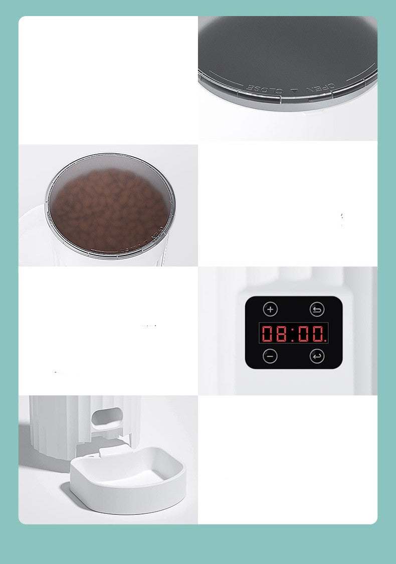 HKM-0814653 Automatic Cat Feeder with WiFi Connectivity - White, PP Material