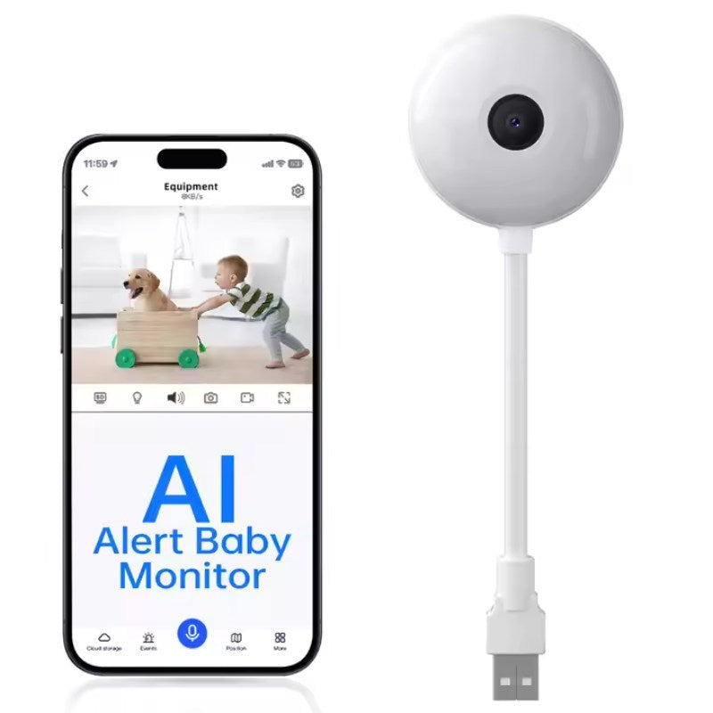 HKM-081491 Smart 2K Ultra HD Lollipop Camera with Mobile App Control for Baby and Pet Monitoring