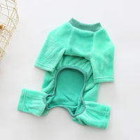 HKM-0815037 Warm Pure Cotton Dog Sweater - Four-Legged Clothes in Green, Pink, and Orange