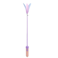 HKM-0815293 Feather Cat Teasing Stick with Laser – Cat Play Rod in Indigo, Blue, and Pink Purple