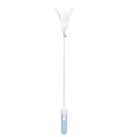 HKM-0815293 Feather Cat Teasing Stick with Laser – Cat Play Rod in Indigo, Blue, and Pink Purple
