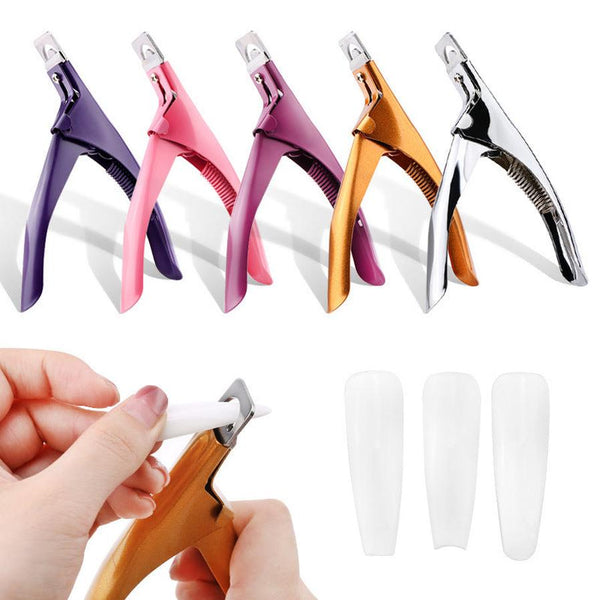 HKM-081619 U-Shaped Cross Scissors for Nail Manicure - Stainless Steel, Multiple Colors Available