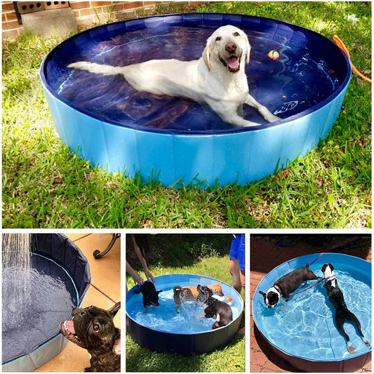 HKM-0816317 Foldable Collapsible Dog and Cat Bath Pool - Portable Indoor/Outdoor Swimming Tub for Pets