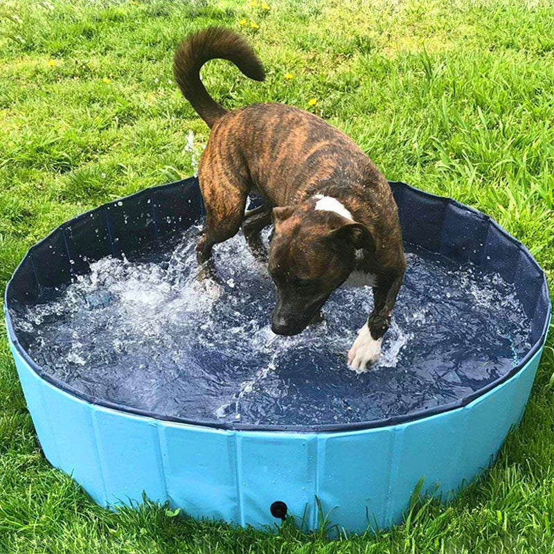HKM-0816317 Foldable Collapsible Dog and Cat Bath Pool - Portable Indoor/Outdoor Swimming Tub for Pets