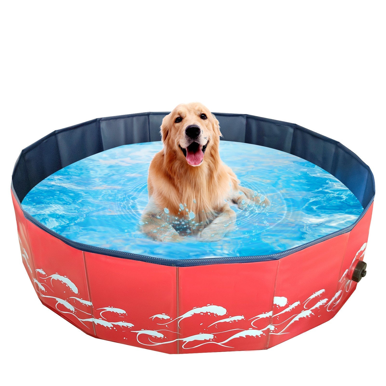 HKM-0816317 Foldable Collapsible Dog and Cat Bath Pool - Portable Indoor/Outdoor Swimming Tub for Pets
