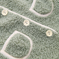HKM-0816829 Dog Vest Coat for Autumn and Winter in Green and Orange, Polyester Fabric