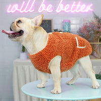 HKM-0816829 Dog Vest Coat for Autumn and Winter in Green and Orange, Polyester Fabric