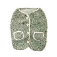 HKM-0816829 Dog Vest Coat for Autumn and Winter in Green and Orange, Polyester Fabric