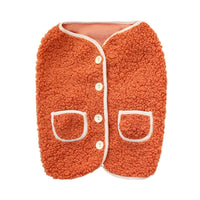 HKM-0816829 Dog Vest Coat for Autumn and Winter in Green and Orange, Polyester Fabric