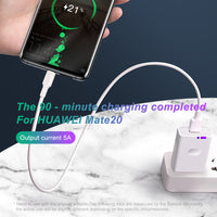 HKM-081683 2M Type-C 5A Quick Charging Cable for HUAWEI MATE20 - Durable USB Data Transfer