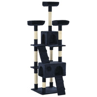 HKM-0817725 Luxury Cat Tree with Sisal Scratching Posts, Cozy Hideaways, 170 cm Height