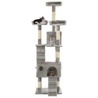 HKM-0817725 Luxury Cat Tree with Sisal Scratching Posts, Cozy Hideaways, 170 cm Height