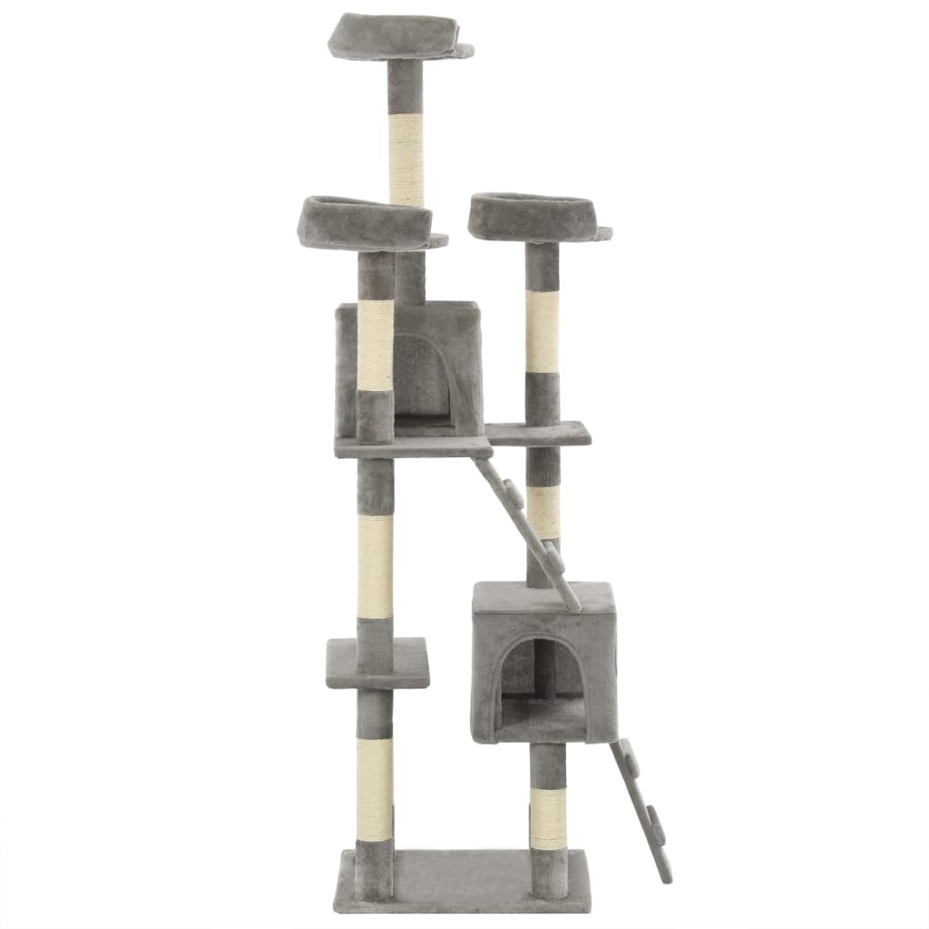 HKM-0817725 Luxury Cat Tree with Sisal Scratching Posts, Cozy Hideaways, 170 cm Height