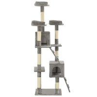 HKM-0817725 Luxury Cat Tree with Sisal Scratching Posts, Cozy Hideaways, 170 cm Height