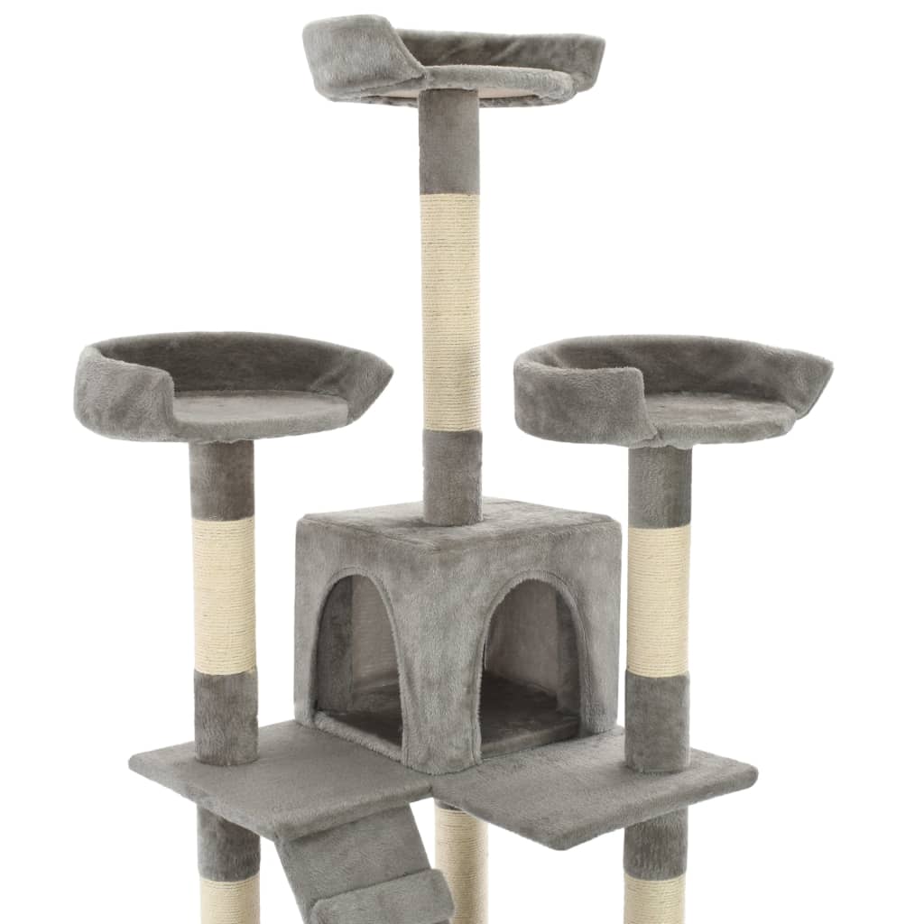 HKM-0817725 Luxury Cat Tree with Sisal Scratching Posts, Cozy Hideaways, 170 cm Height
