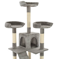 HKM-0817725 Luxury Cat Tree with Sisal Scratching Posts, Cozy Hideaways, 170 cm Height