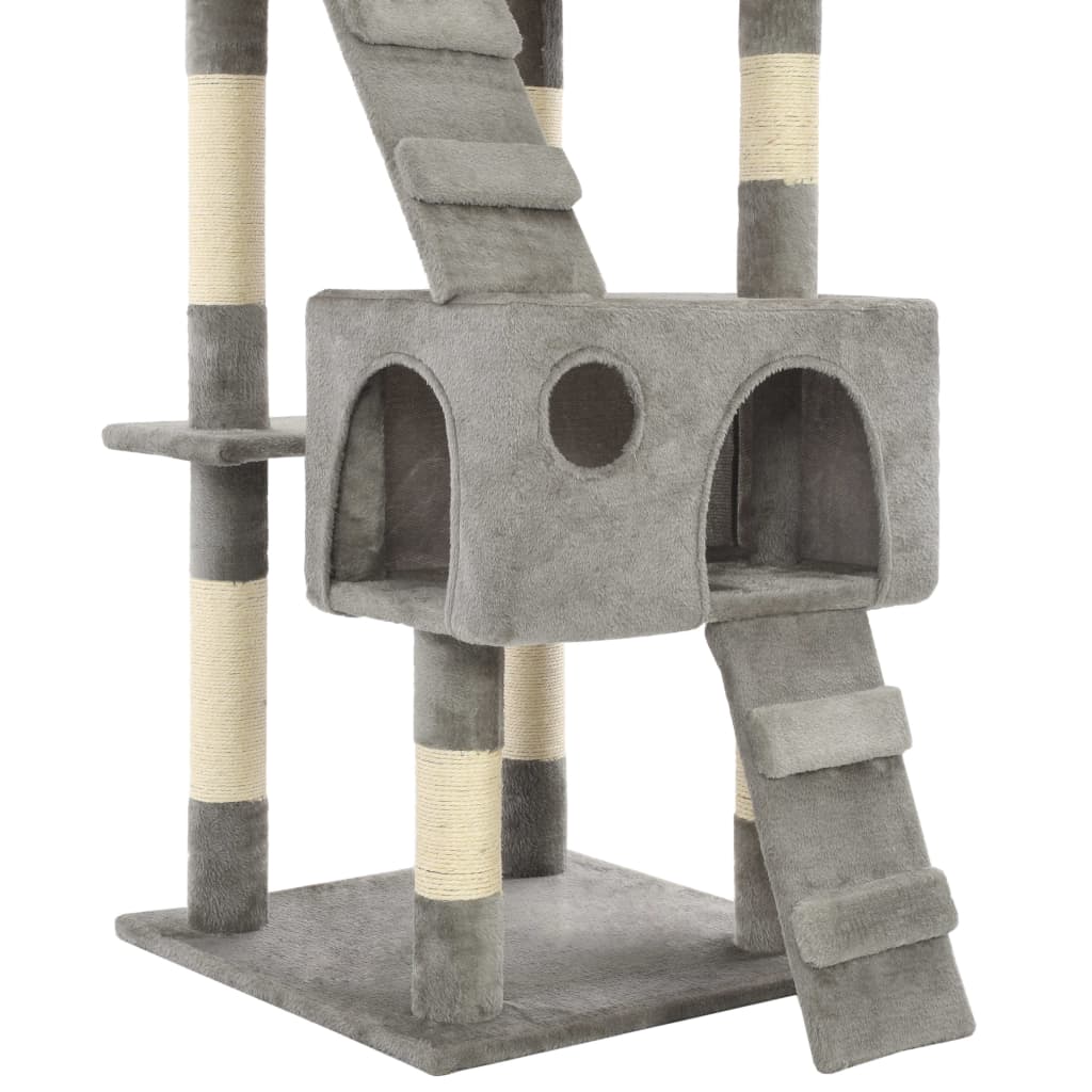 HKM-0817725 Luxury Cat Tree with Sisal Scratching Posts, Cozy Hideaways, 170 cm Height