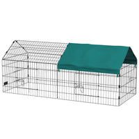 HKM-0818109 73-Inch Small Animal Playpen with Roof for Rabbits, Chickens, and Chinchillas