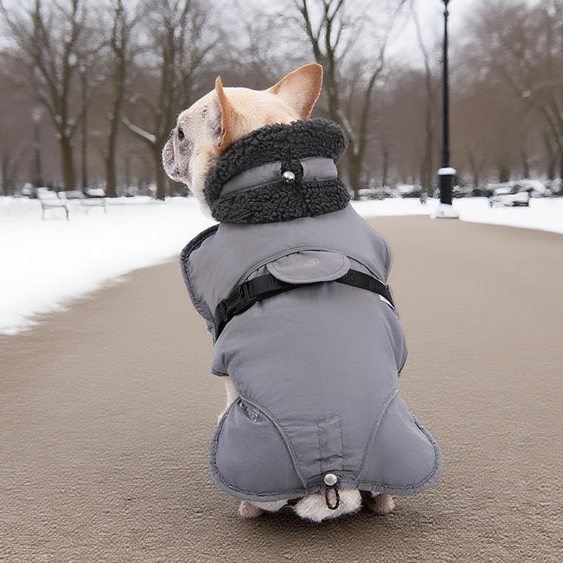 HKM-081939 Warm Cotton-Padded Pet Clothes for Autumn and Winter – Casual Style for All Sizes